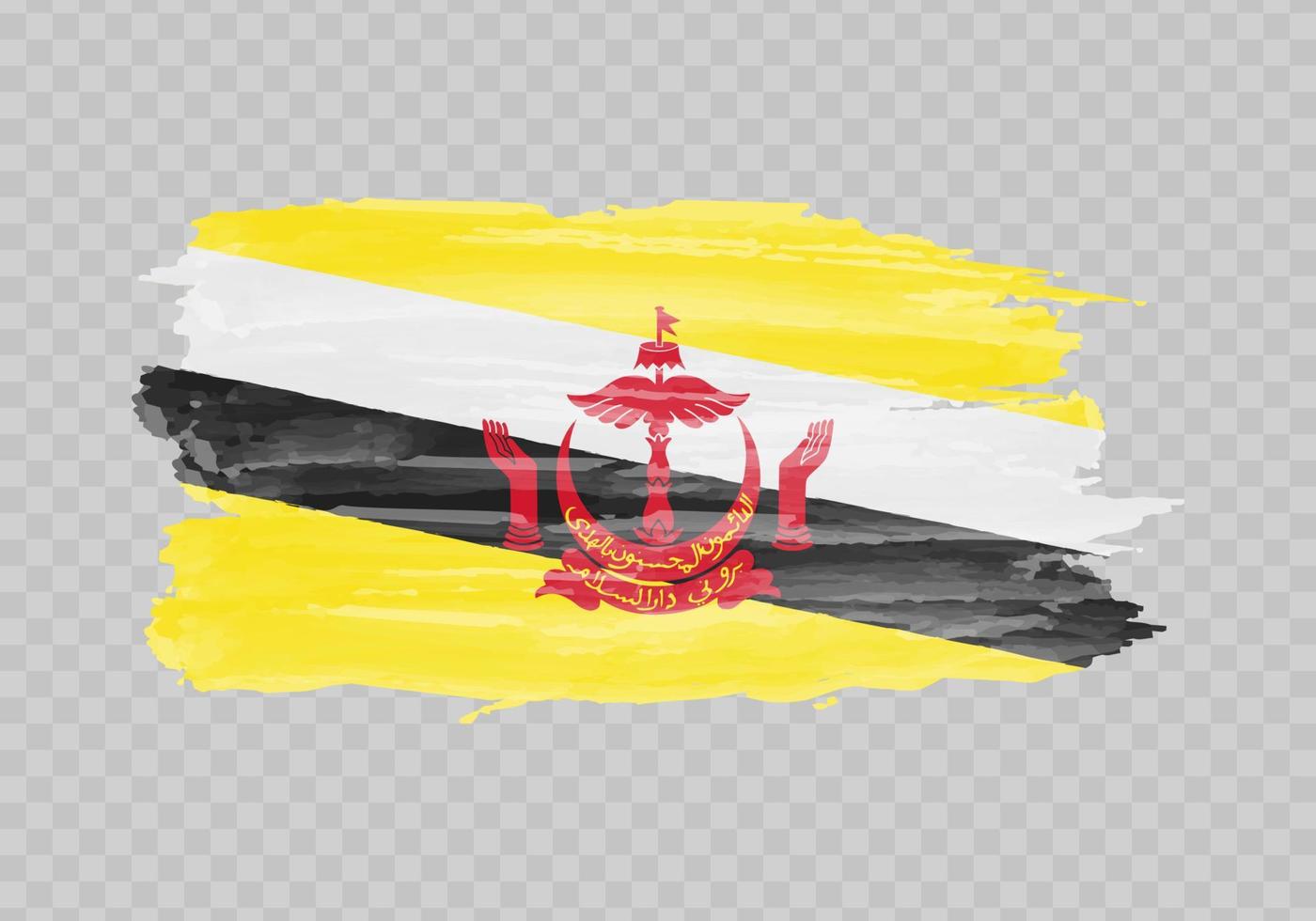 aguarela pintura bandeira do brunei vetor