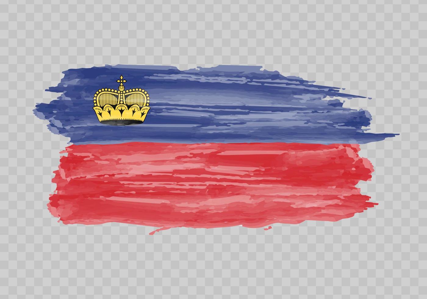 aguarela pintura bandeira do liechtenstein vetor