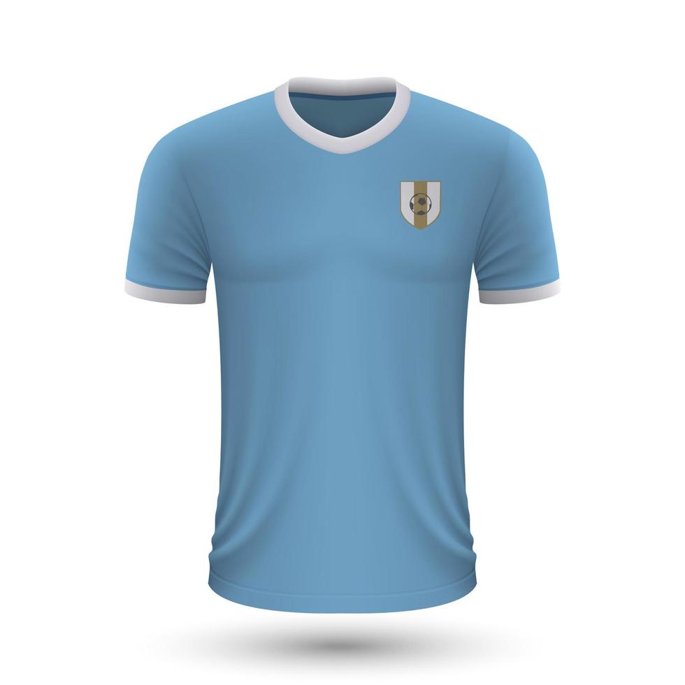 realista futebol camisa do Uruguai vetor