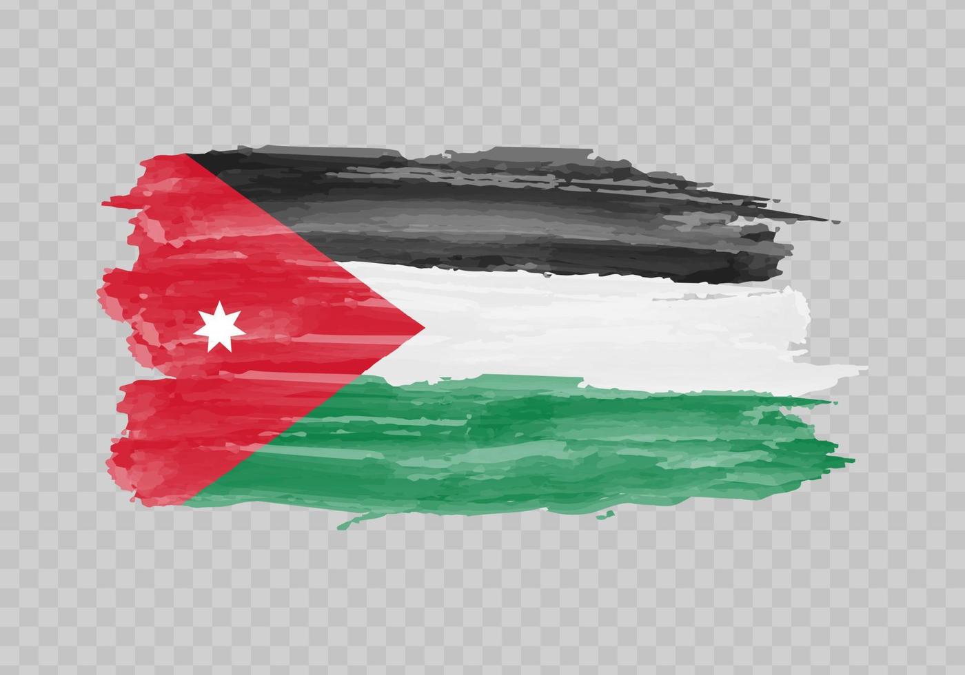 aguarela pintura bandeira do Jordânia vetor