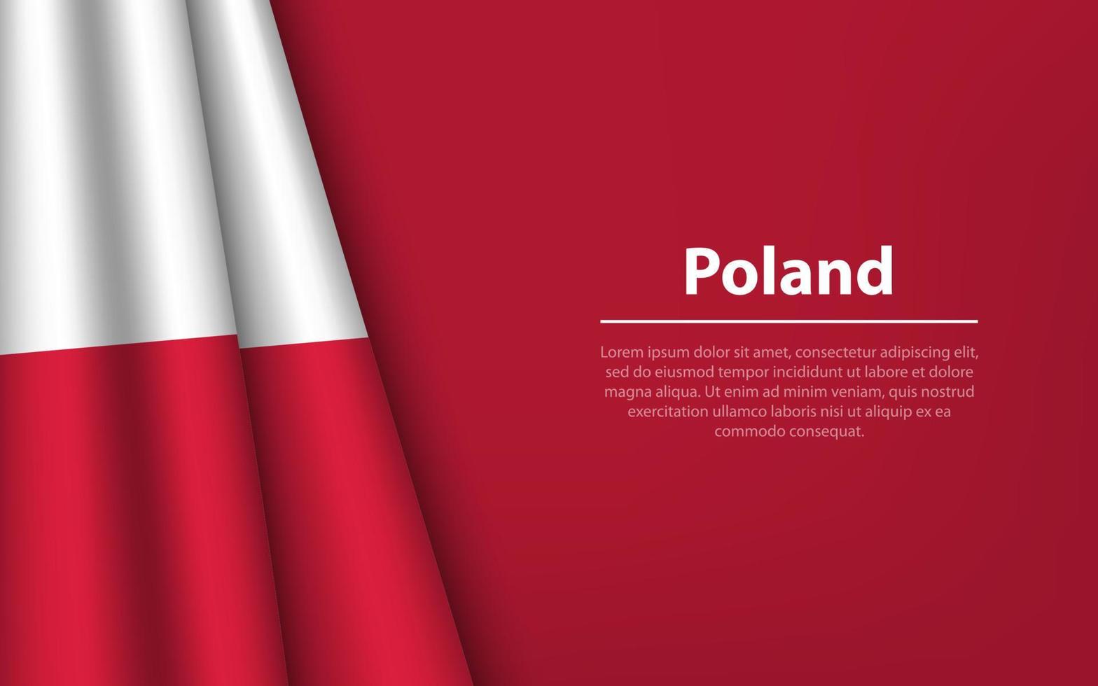 onda bandeira do Polônia com copyspace fundo. vetor