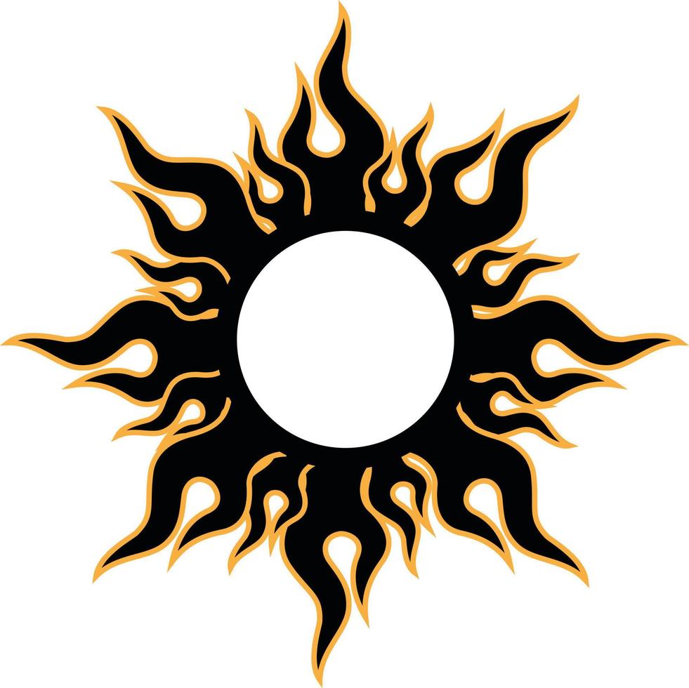 vetor imagem do a sol, tribal gráfico estilo