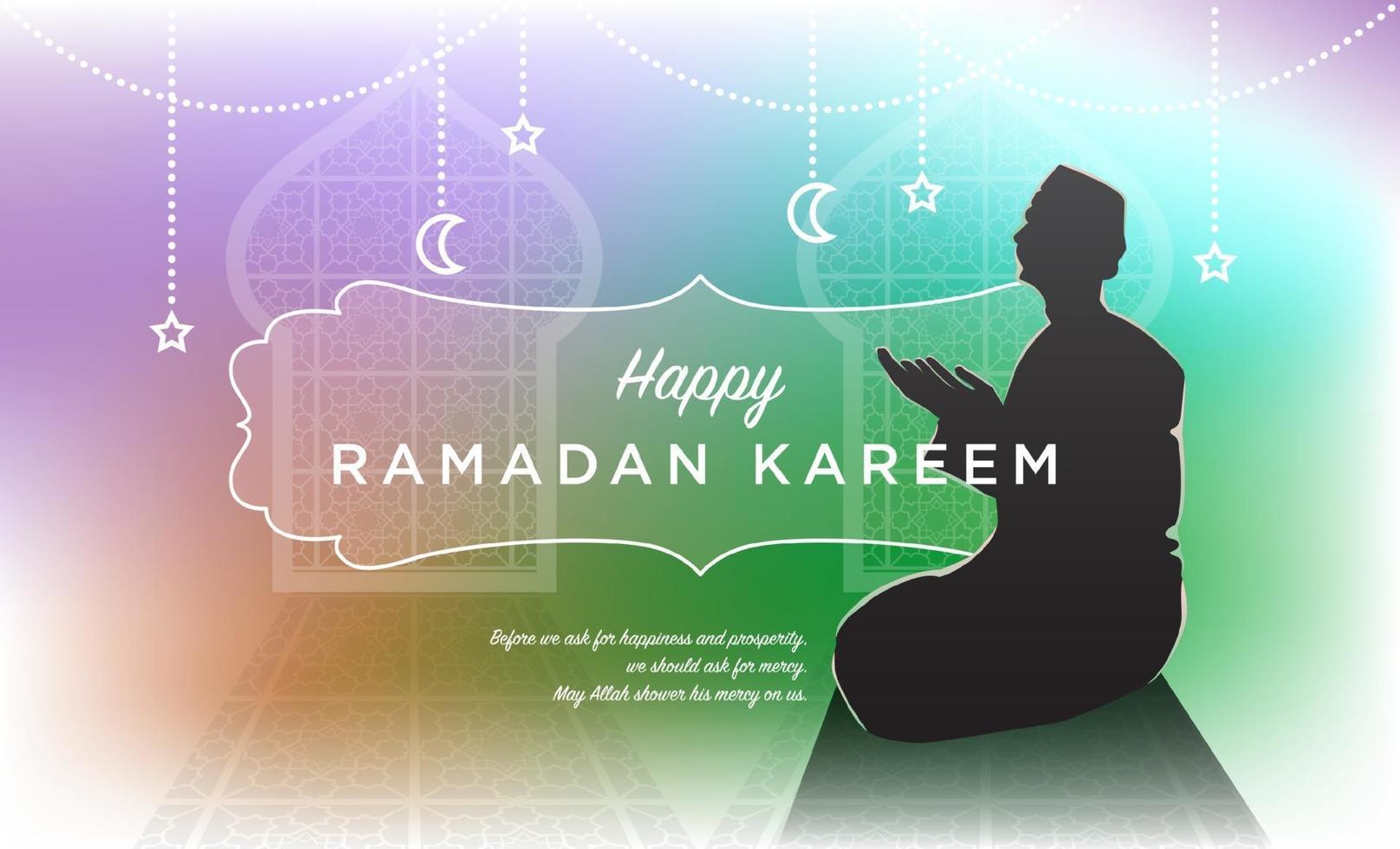 feliz celebração ramadan kareem vetor