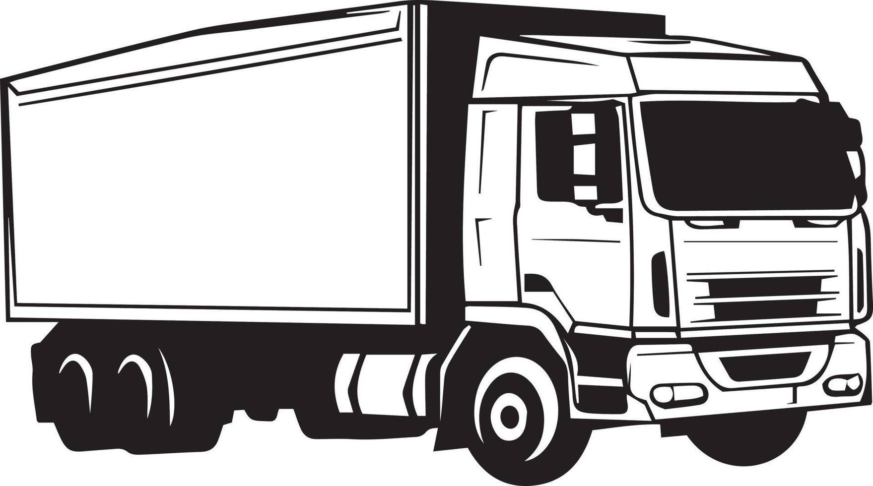 caminhão com reboque vetor ícone. transporte, logística logotipo. caminhão logotipo.