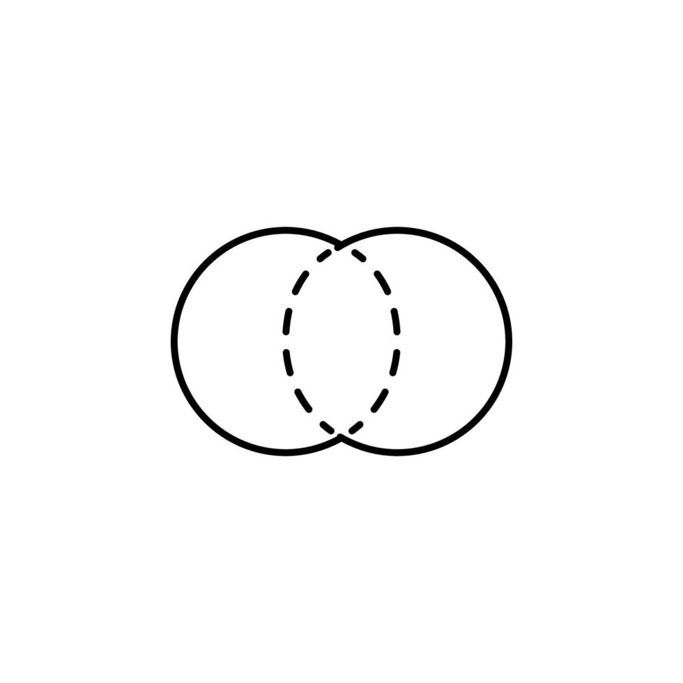 interseção círculos vetor ícone