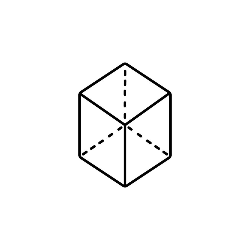 ícone de vetor de cubo 3D