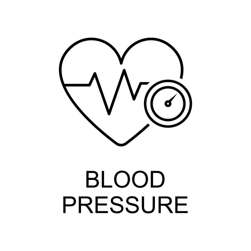 sangue pressão linha vetor ícone