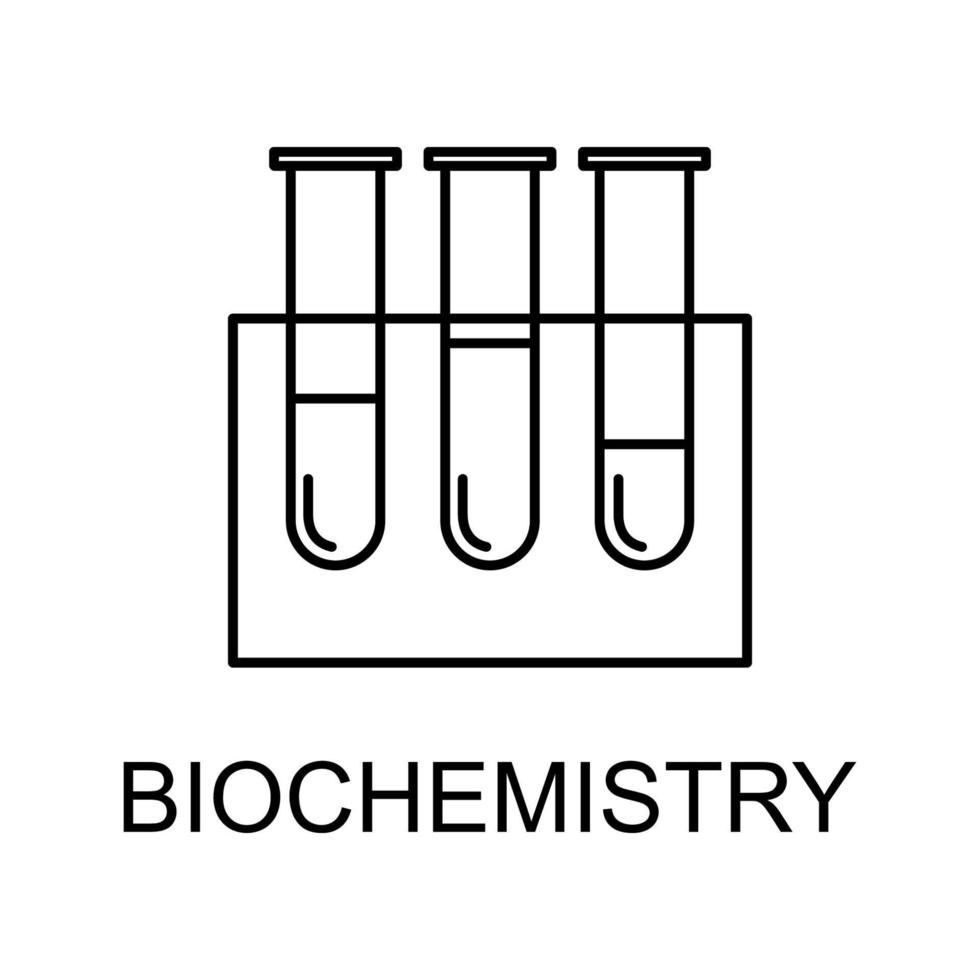 bioquímica linha vetor ícone