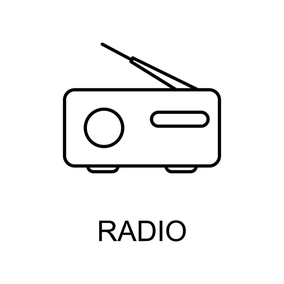 ícone de vetor de rádio