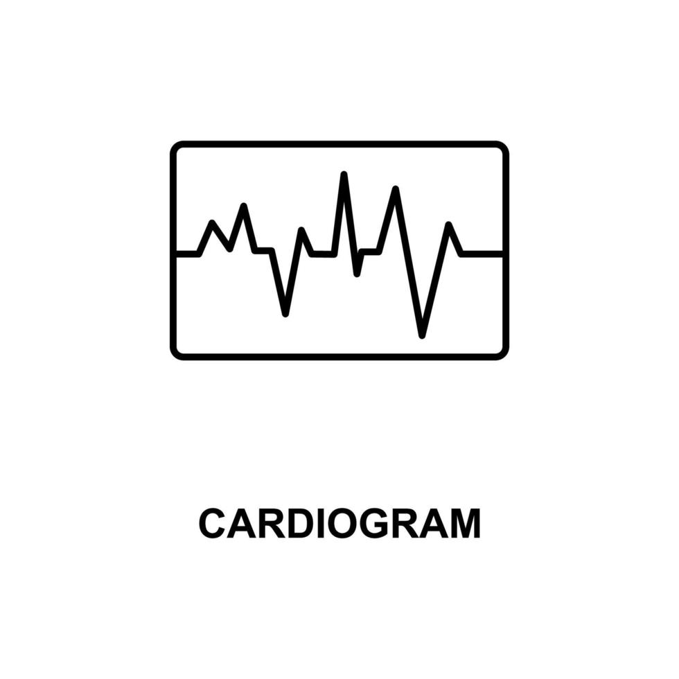 ícone de vetor de eletrocardiograma