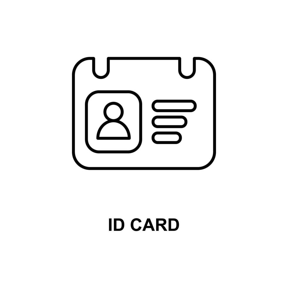 ícone de vetor de cartão de identificação