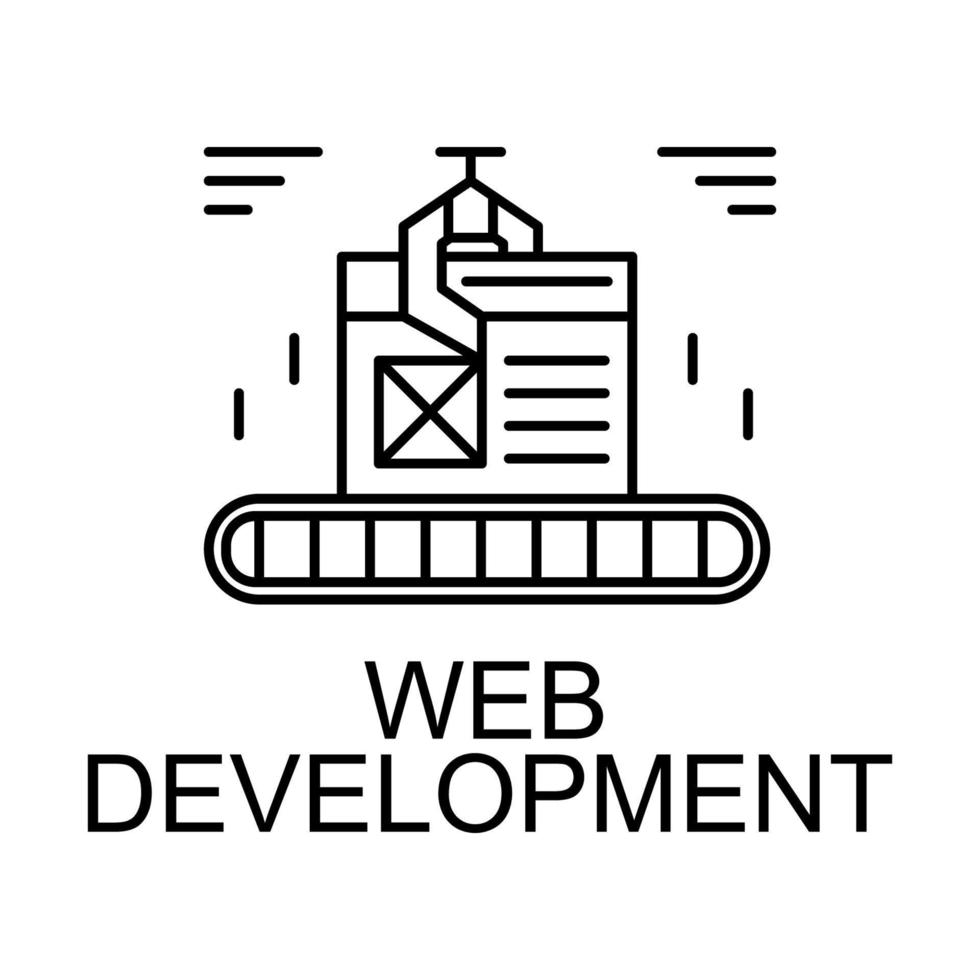 ícone de vetor de desenvolvimento web