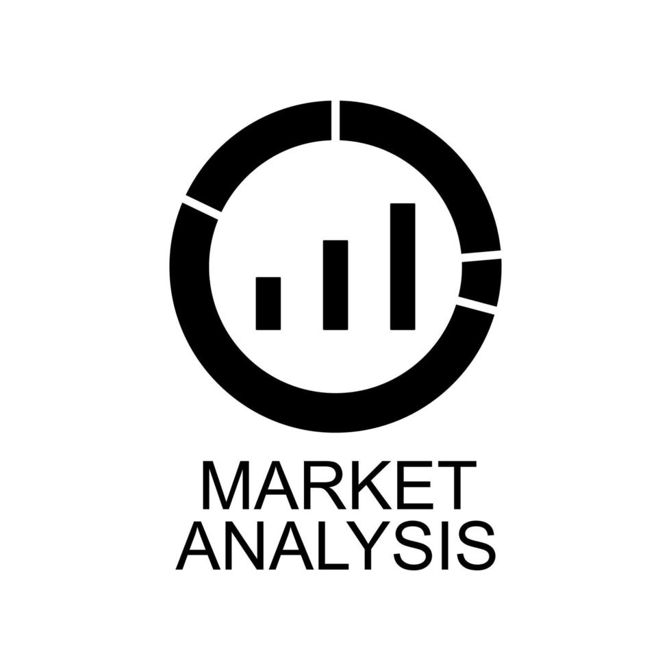 ícone de vetor de análise de mercado