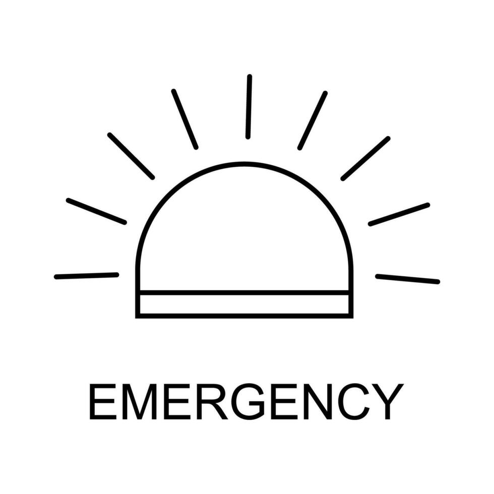 emergência sirene vetor ícone