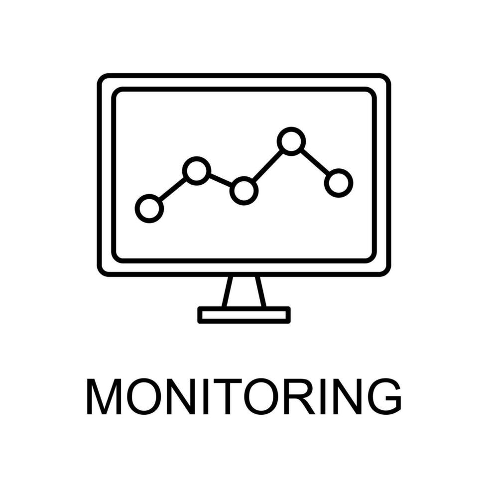 ícone do vetor de monitoramento