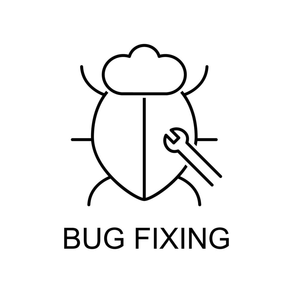 ícone de vetor de correção de bugs
