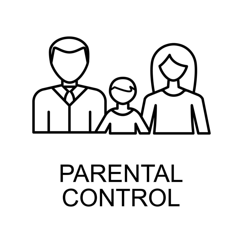ícone de vetor de controle parental