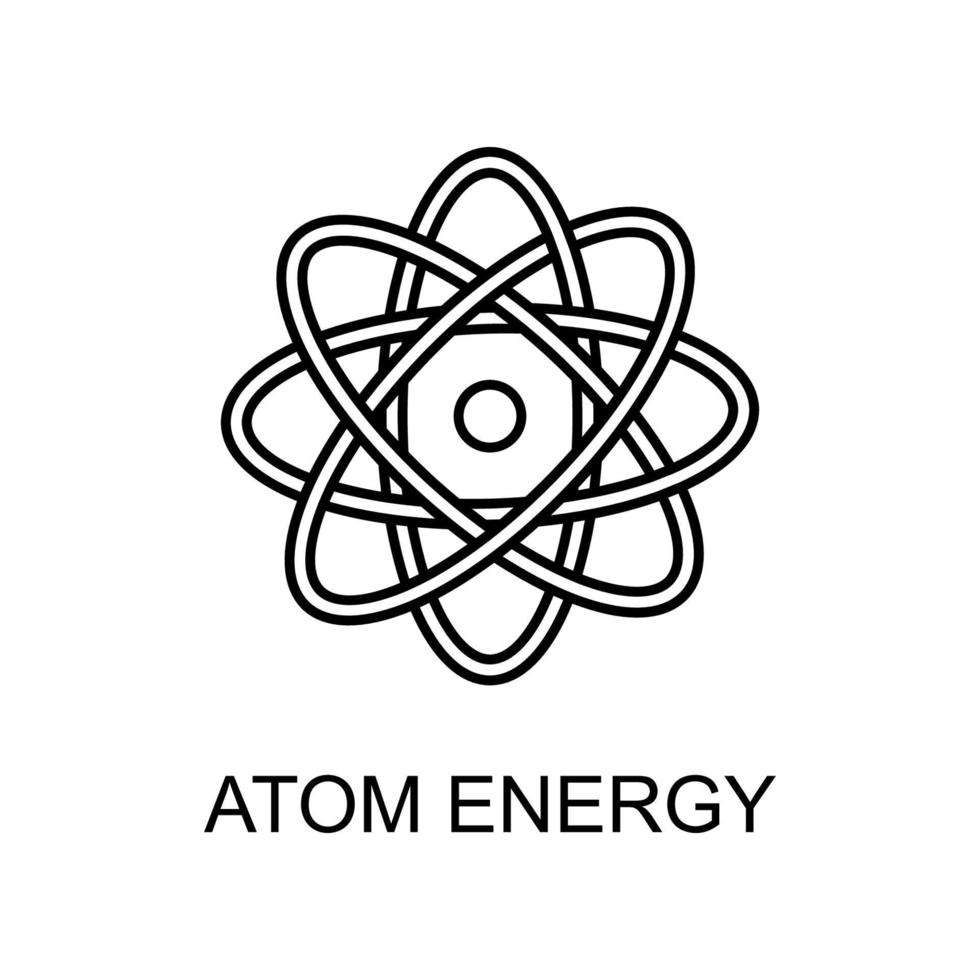 átomo energia vetor ícone
