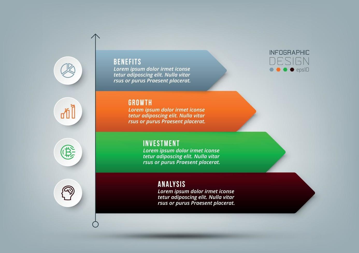 modelo de infográfico de fluxo de trabalho de negócios vetor