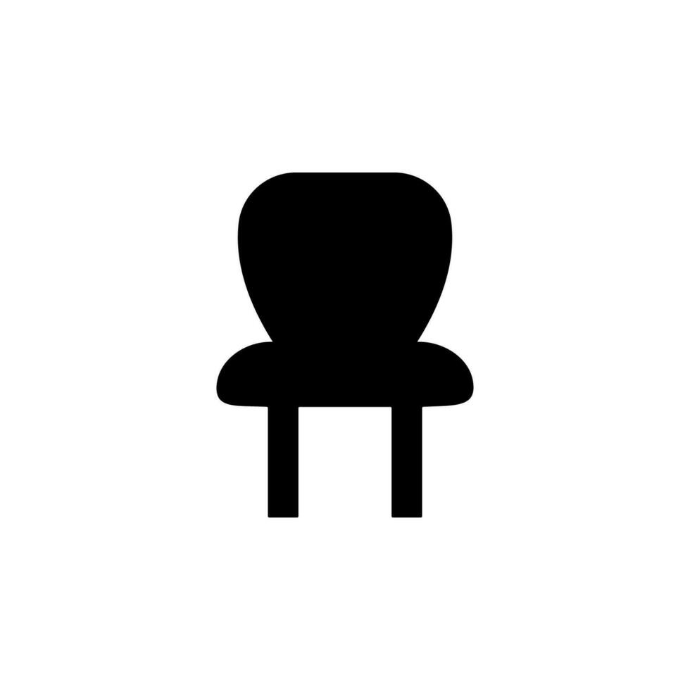 uma suave cadeira glifo vetor ícone