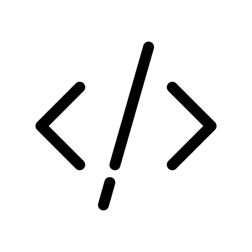 ícone de código em estilo de contorno vetor