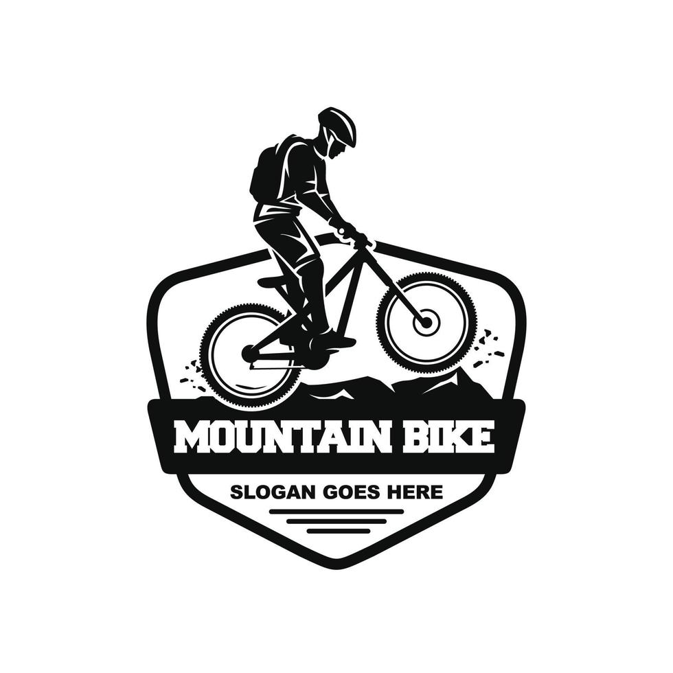 vetor de design de logotipo de bicicleta de montanha