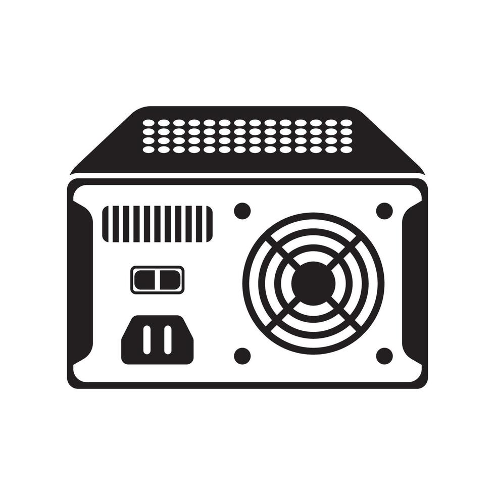 computador poder fornecem ícone, logotipo ilustração Projeto modelo vetor
