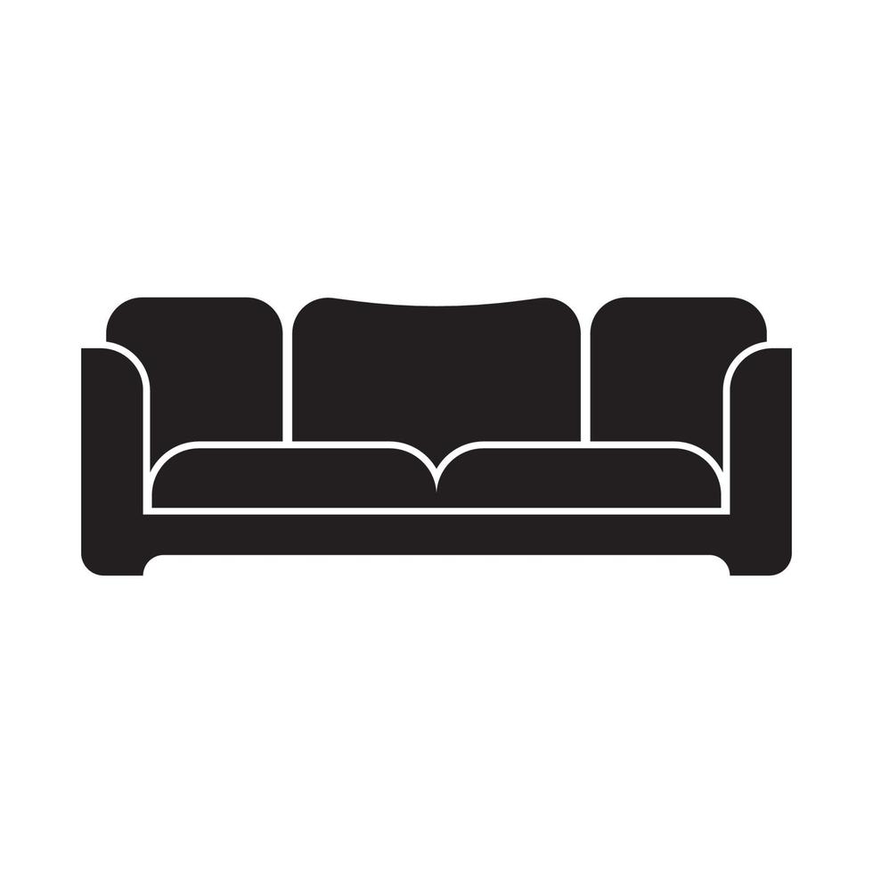 sofá cadeira logotipo ícone, ilustração Projeto modelo vetor
