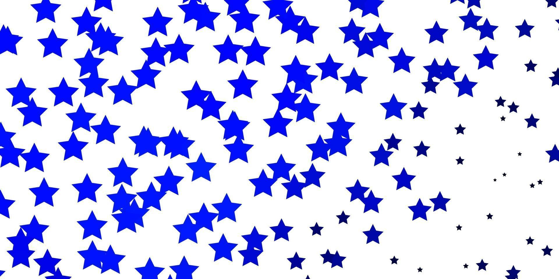 layout de vetor de azul escuro com estrelas brilhantes.