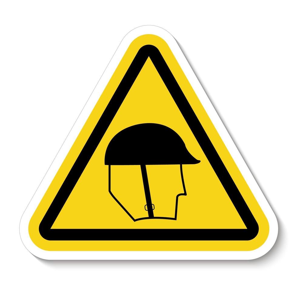símbolo desgaste sinal de proteção de cabeça isolado em fundo branco, ilustração vetorial eps.10 vetor