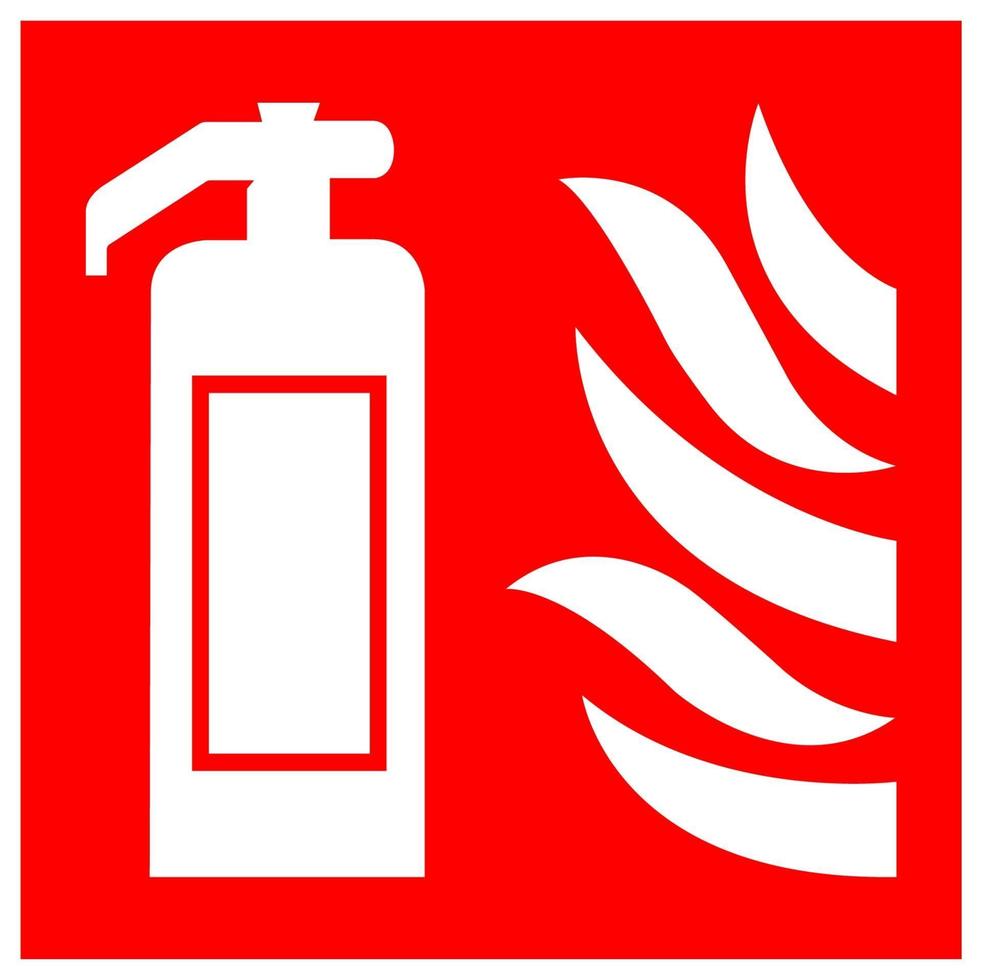 Sinal de símbolo de extintor de incêndio isolado em fundo branco, ilustração vetorial eps.10 vetor