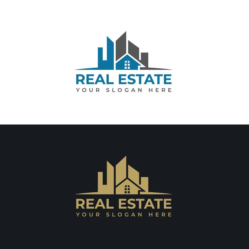 real Estado logotipo projeto, real Estado, prédio, e construção logotipo vetor Projeto.