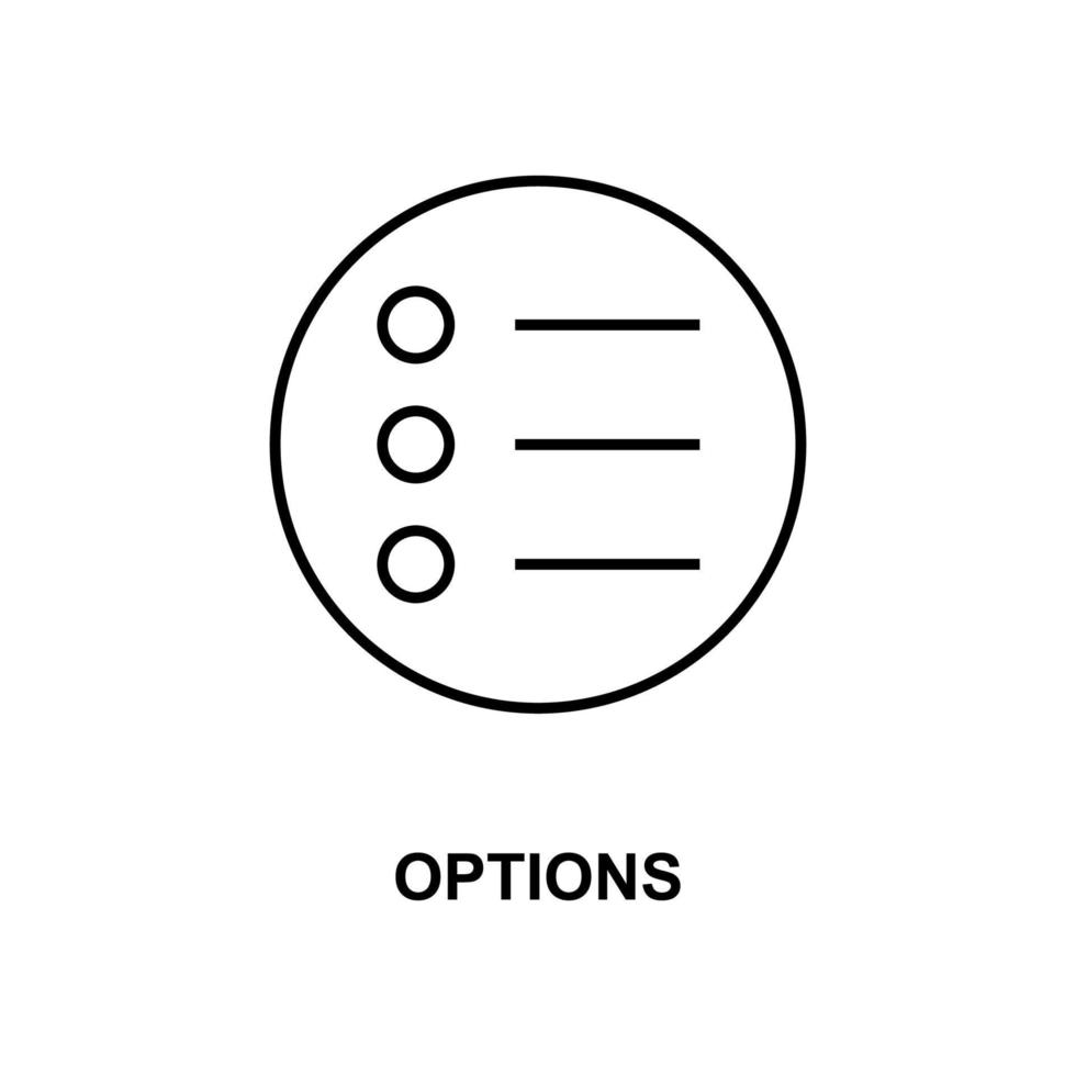 opções placa vetor ícone