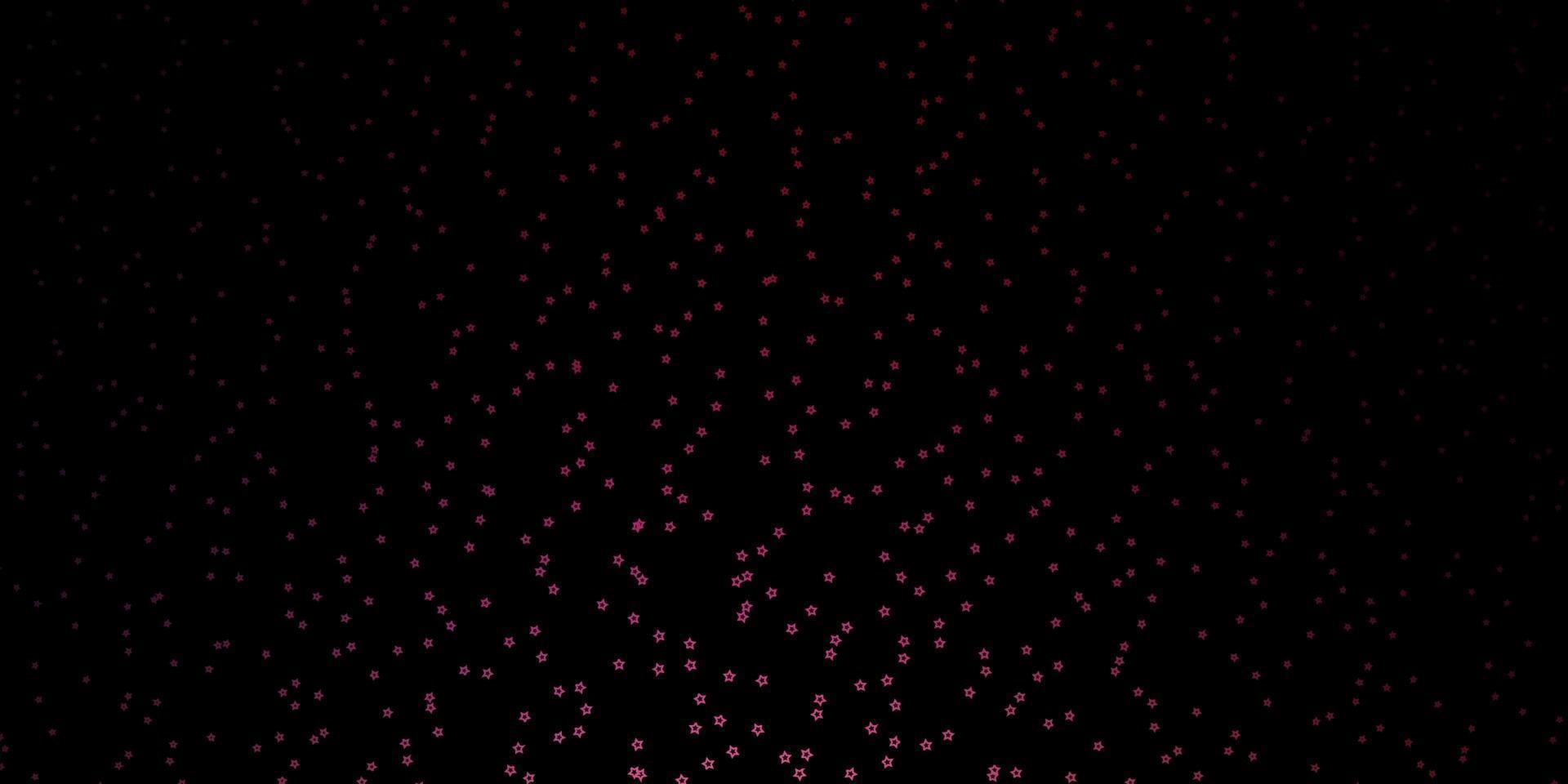layout de vetor rosa escuro, amarelo com estrelas brilhantes.