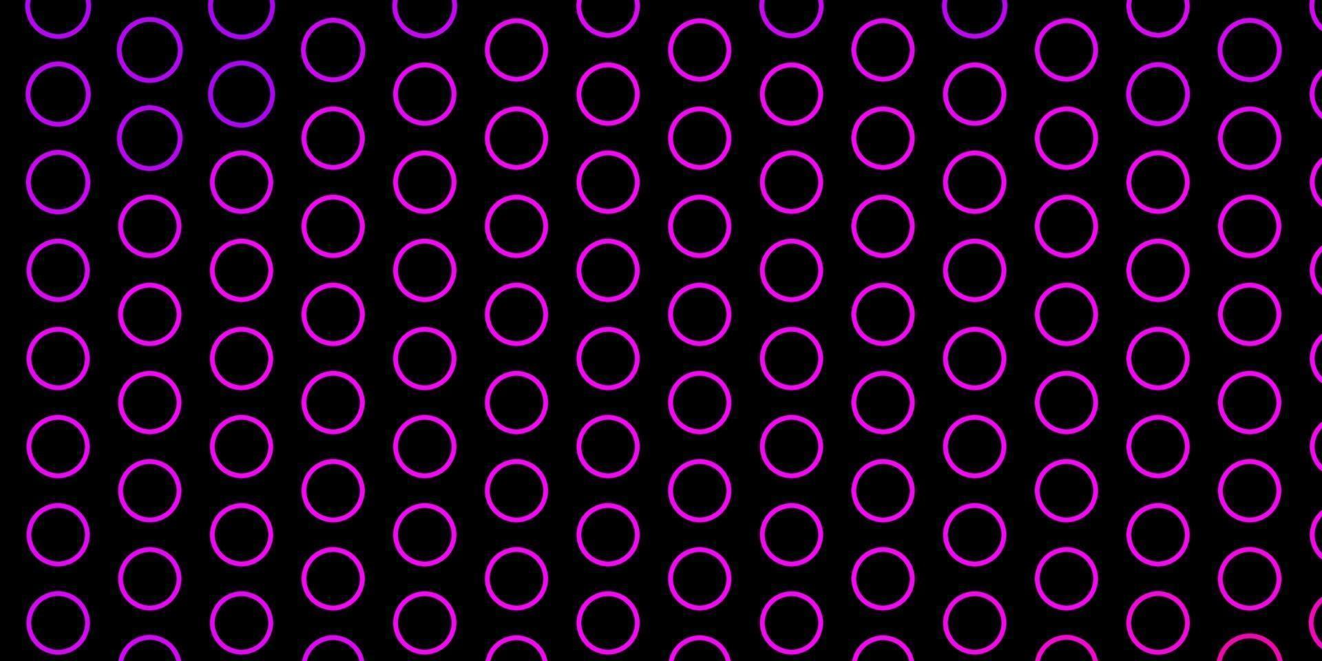 pano de fundo vector roxo, rosa escuro com círculos.