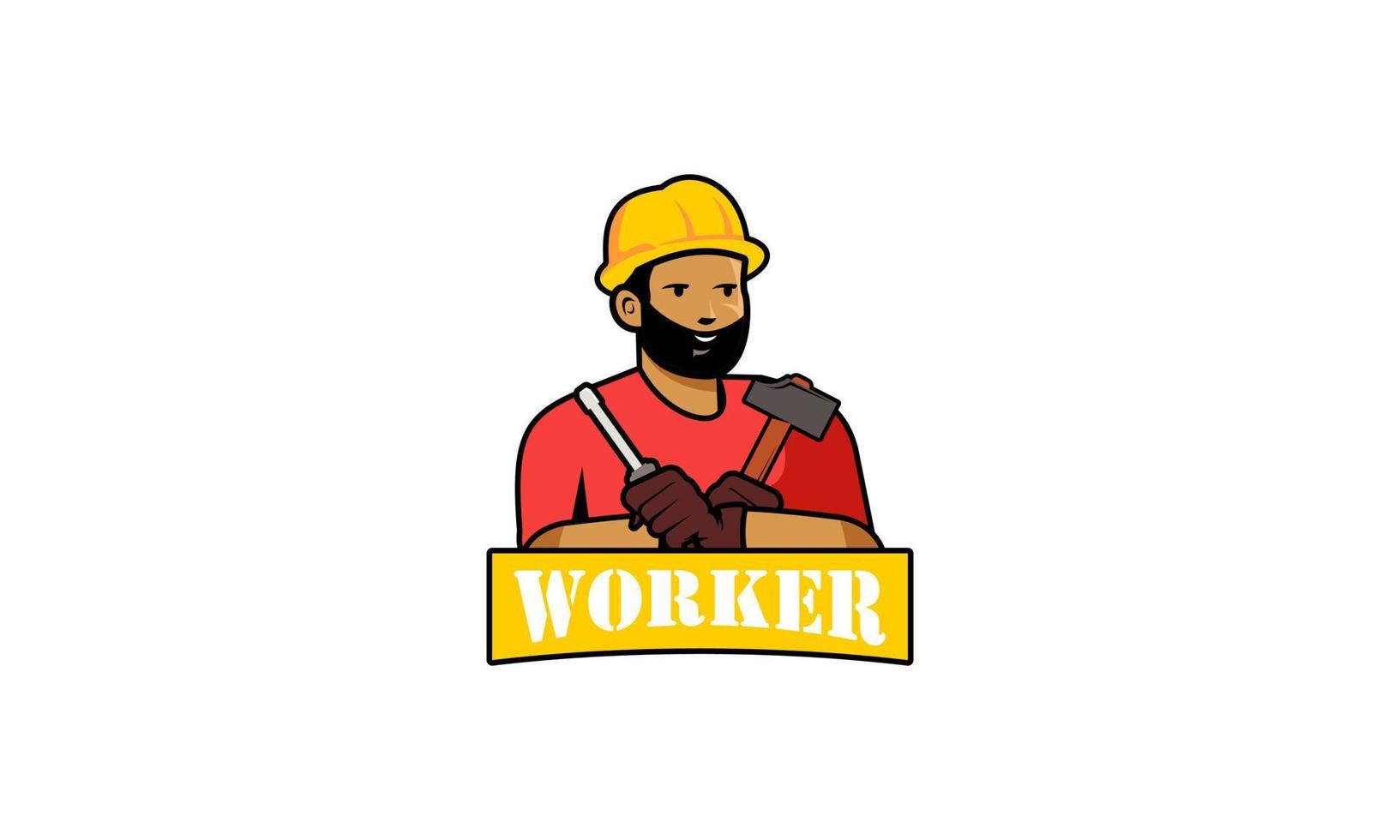 serviço trabalhador logotipo vetor ilustração