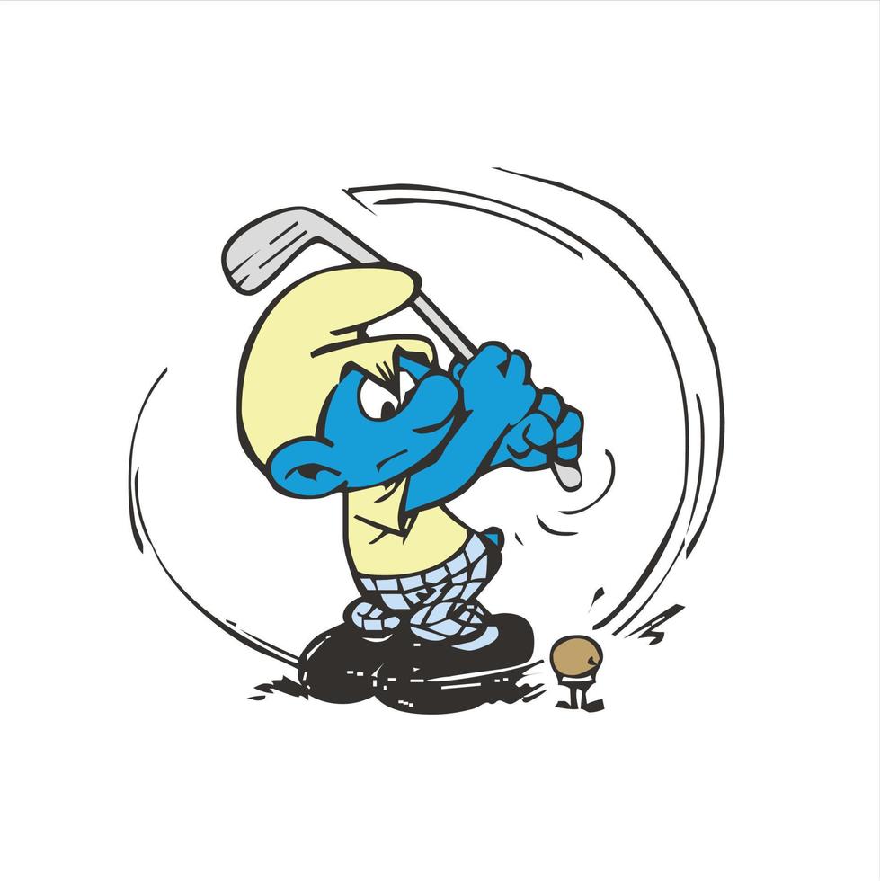 a Smurfs engraçado pose vetor