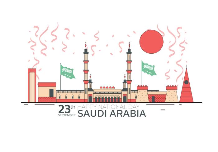 Dia Nacional saudita 23 de setembro Vector
