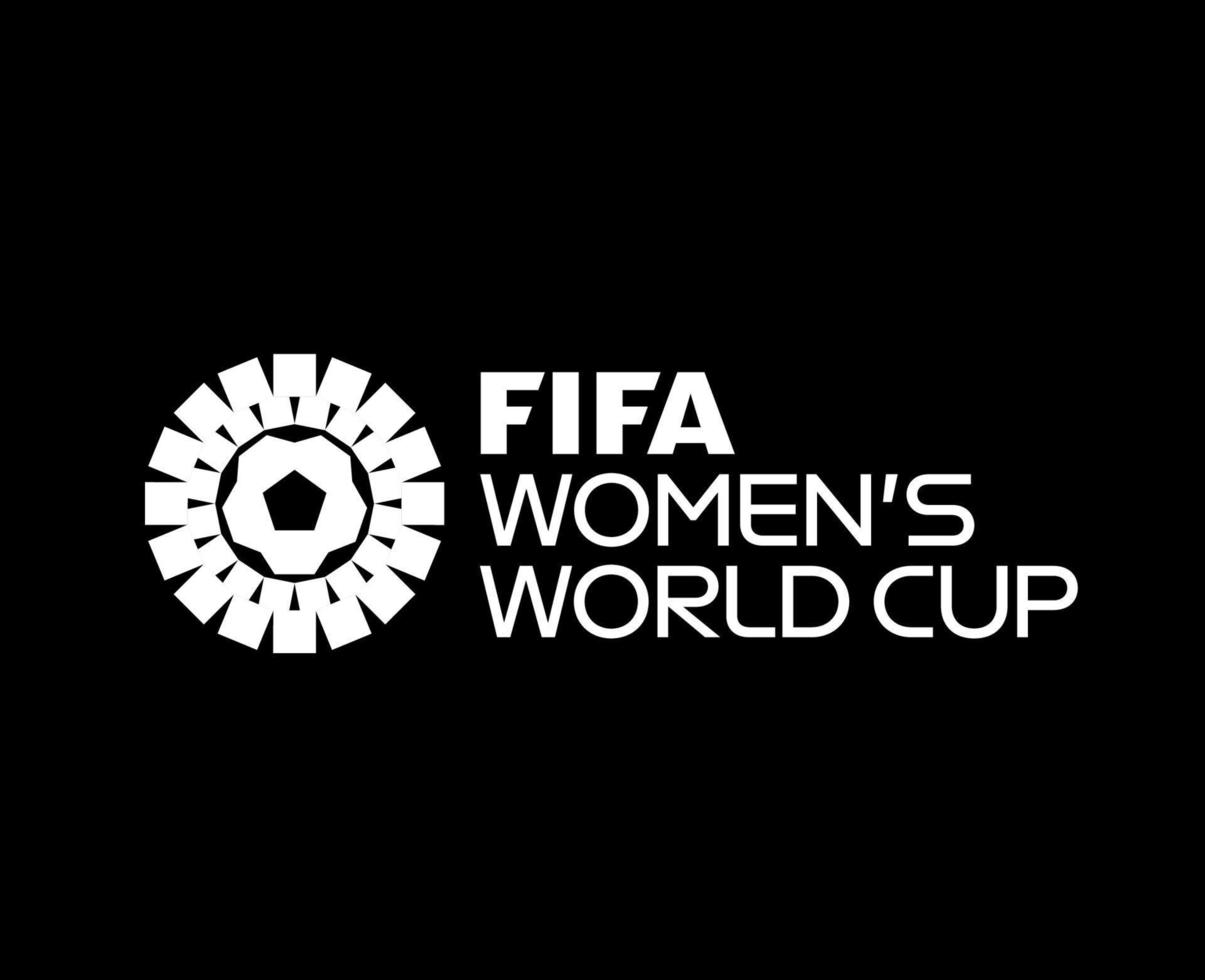 fifa mulheres mundo copo 2023 oficial logotipo branco mundial campeão símbolo Projeto abstrato vetor ilustração com Preto fundo