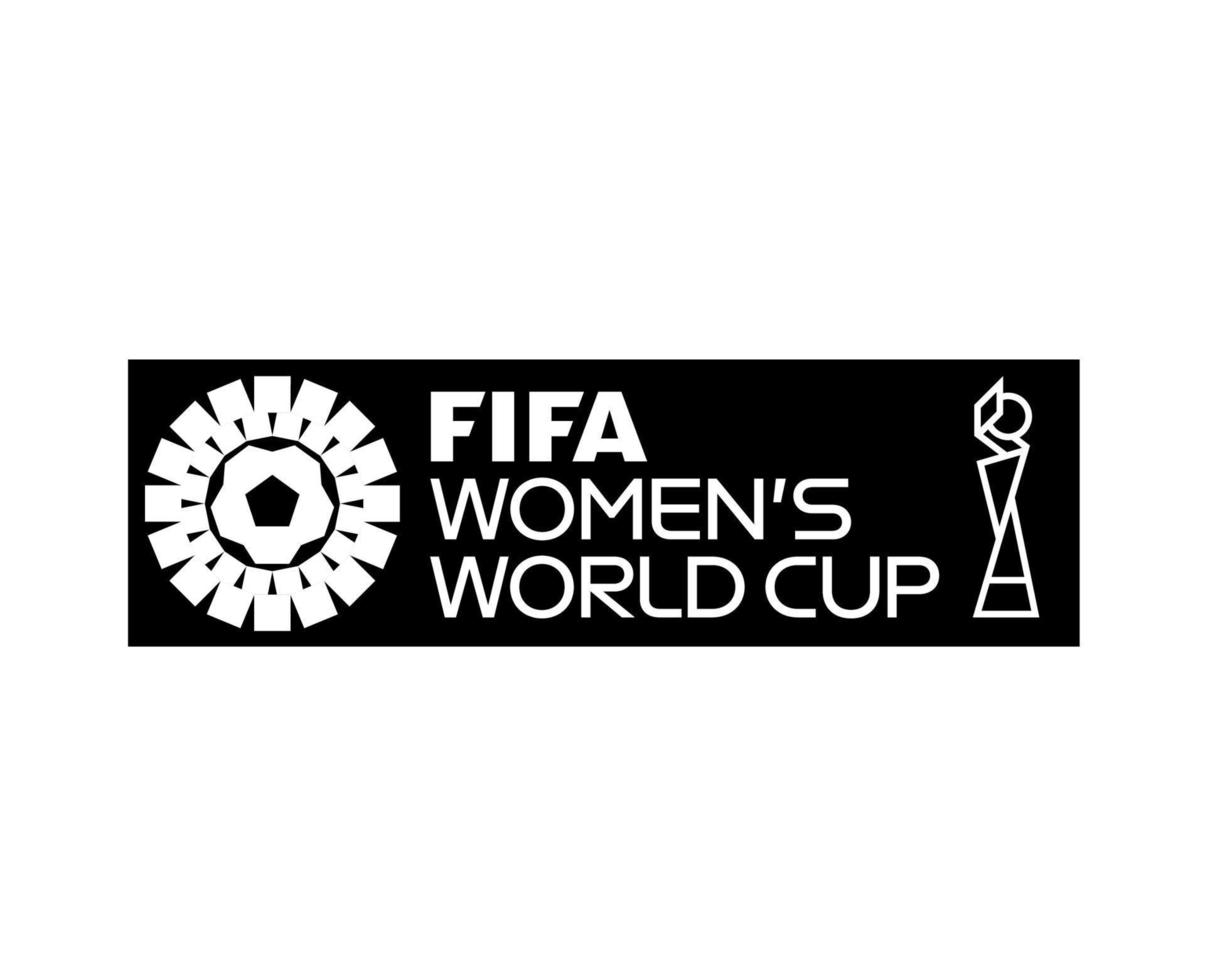 fifa mulheres mundo copo 2023 Preto oficial logotipo símbolo Projeto abstrato vetor ilustração