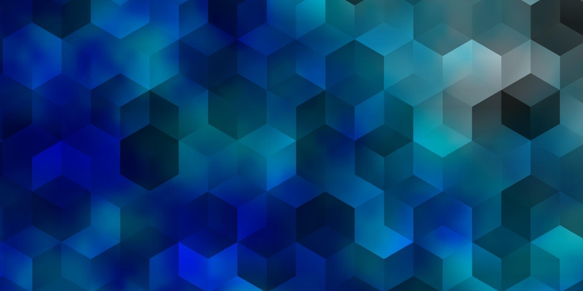 pano de fundo vector azul claro com hexágonos.