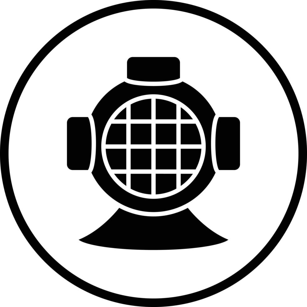 design de ícone de vetor de capacete de mergulho