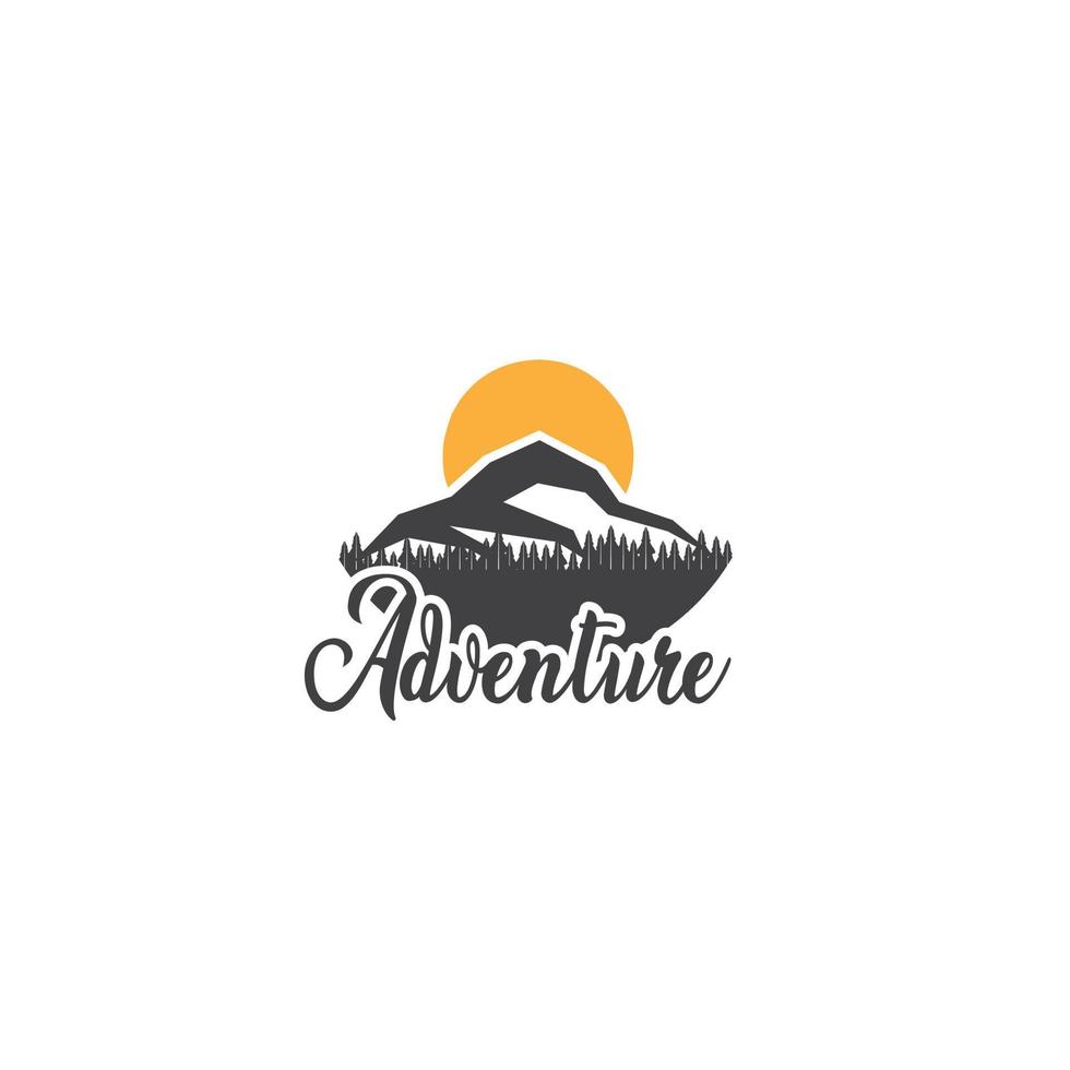 modelo de design de logotipo de aventura vetor