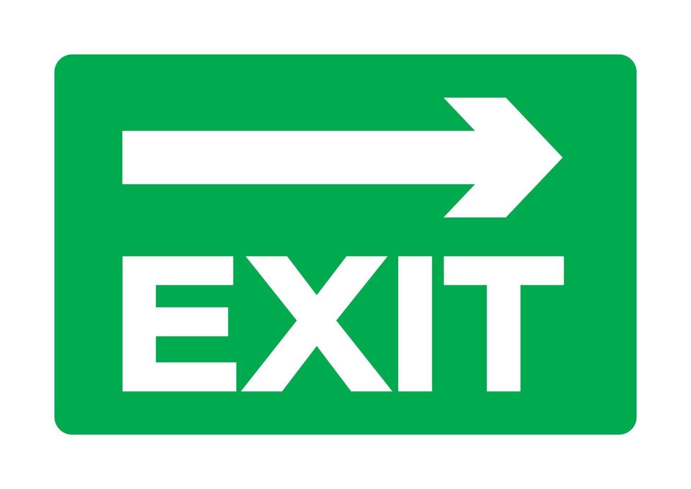 saída do sinal verde isolado no fundo branco, ilustração vetorial eps.10 vetor