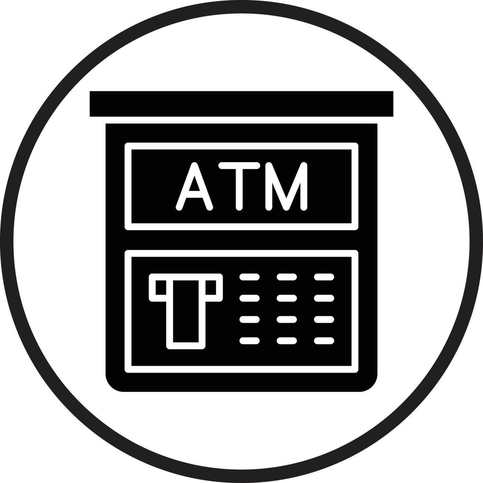 design de ícone de vetor de máquina atm