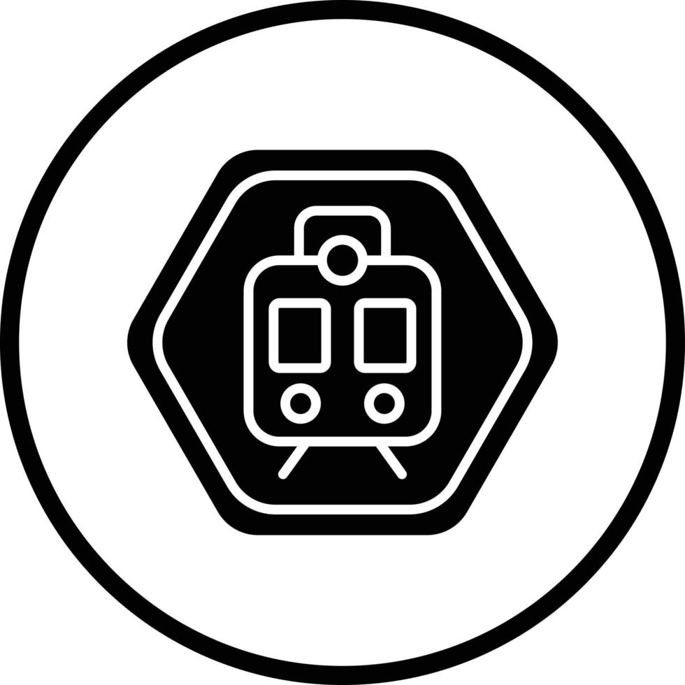 design de ícone de vetor de travessia ferroviária