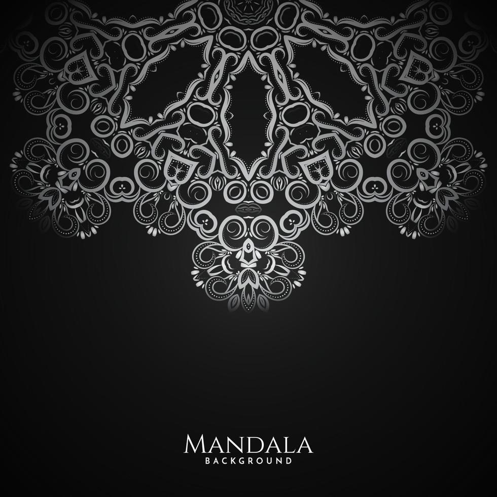 Fundo de luxo decorativo bonito desenho de mandala vetor