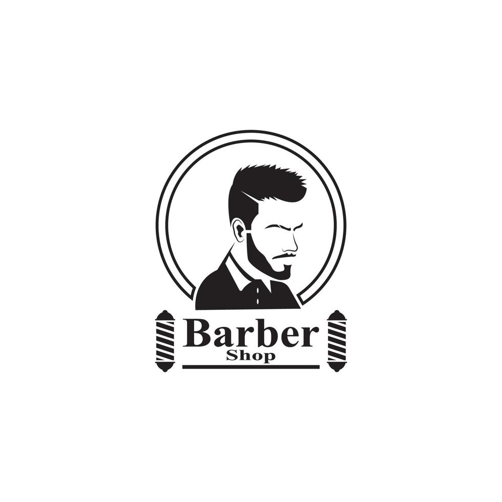 barbeiro fazer compras cabelo estilo silhueta vetor modelo