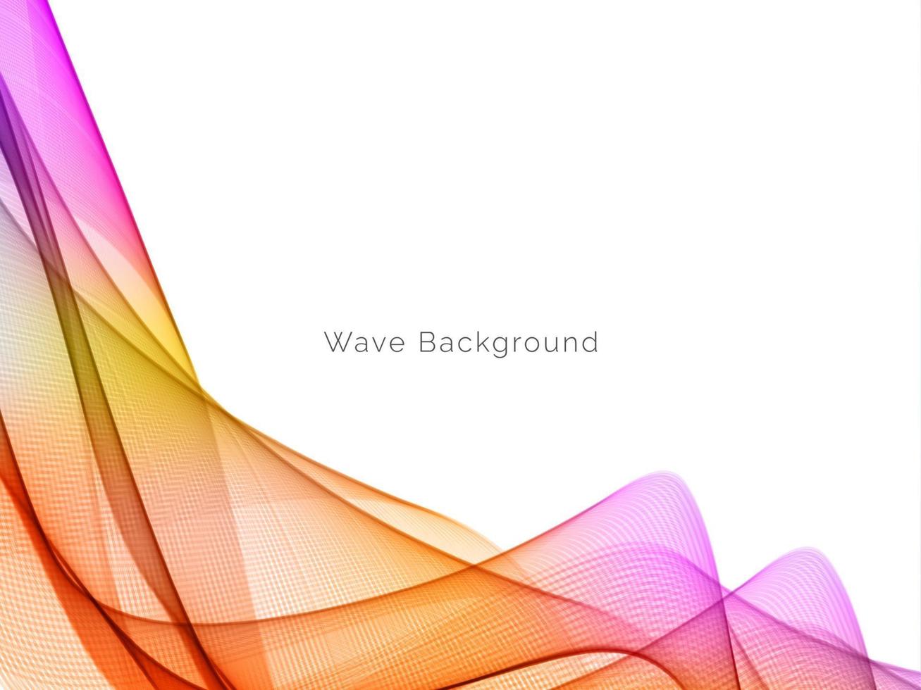design de fundo colorido de estilo de onda dinâmica vetor