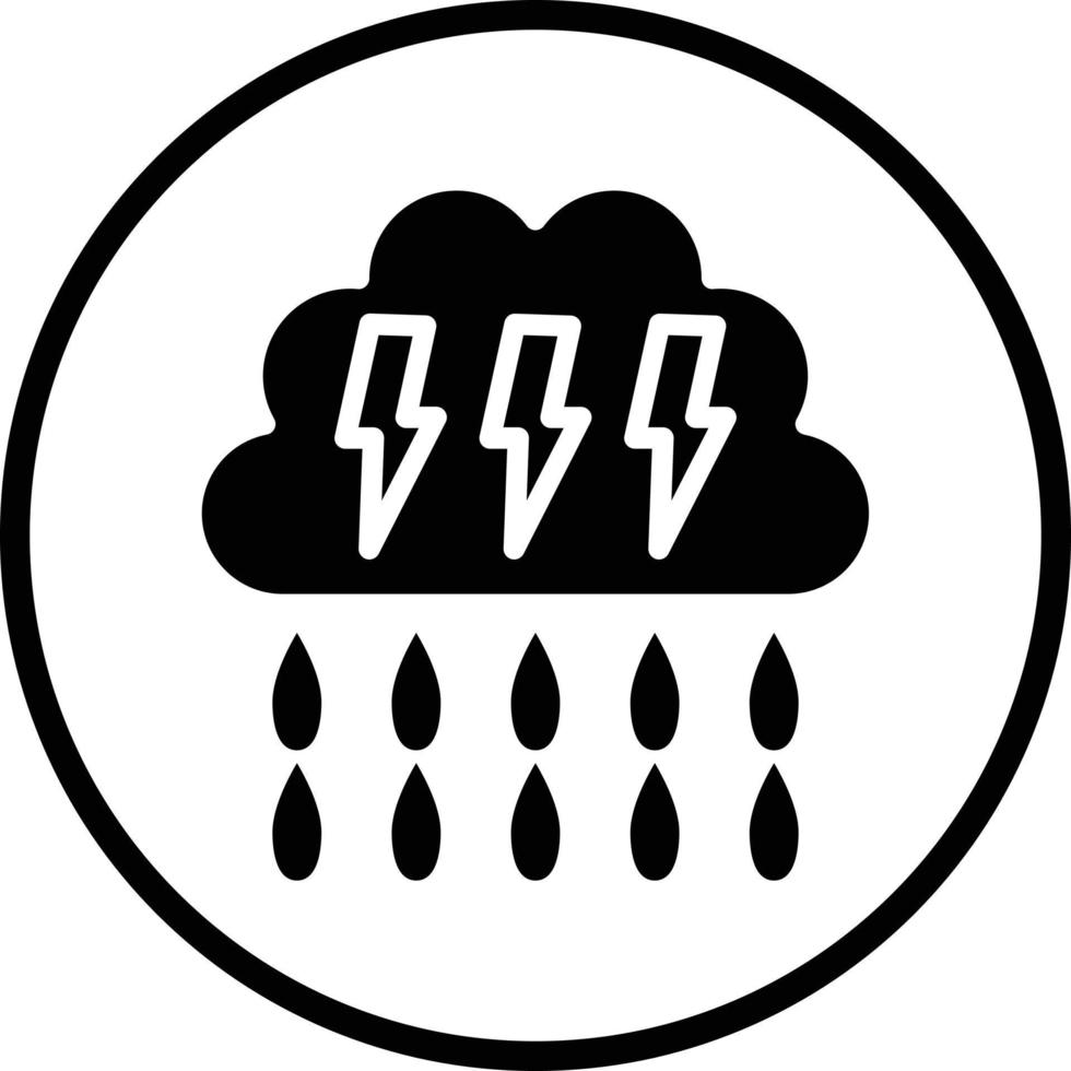 design de ícone de vetor de chuva pesada